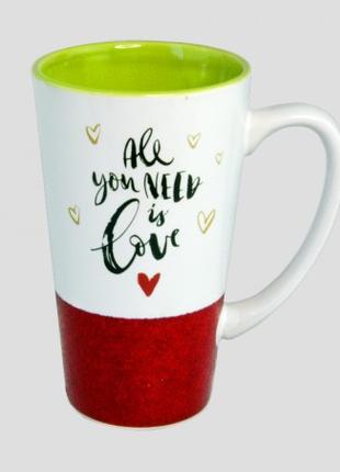 Чашка для лате Любов (червона)