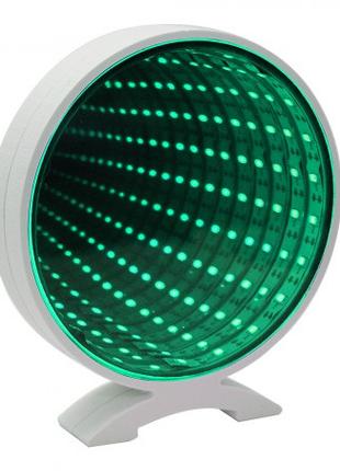 Світильник Нескінченність з USB Круг (зелений)