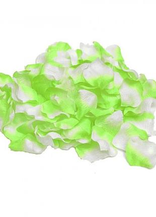 Лепестки роз (уп. 120шт) салатово-белые