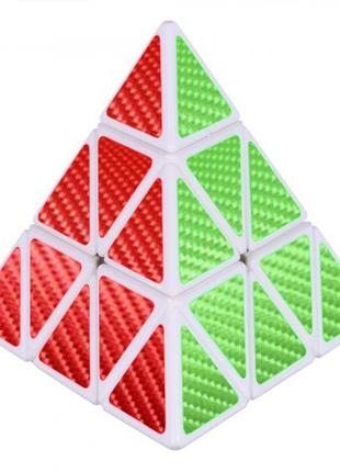 Кубик Рубика Пирамидка белая карбон