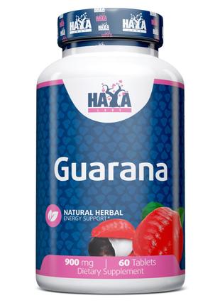 Предтренировочный комплекс Haya Labs Guarana 900 mg, 60 таблеток