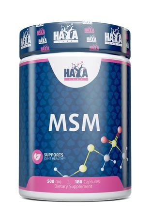 Препарат для суставов и связок Haya Labs MSM 500 mg, 180 капсул