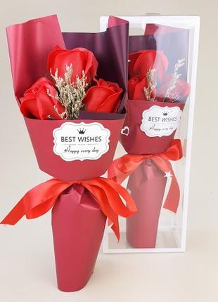 Букет троянд з мила BEST WISHES 12571 (червоний)