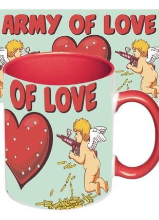 Чашка с принтом 64102 Армия любви (красная)