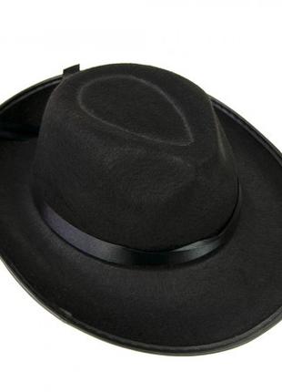 Шляпа Мужская фетр (черная)