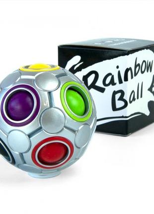 Головоломка антистресс 3D Пятнашки IQ Rainbow Ball (серебро)