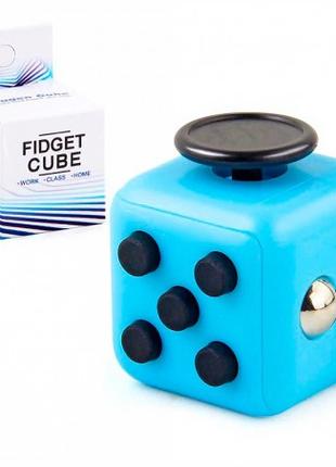 Кубик антистресс Fidget Cube (голубой c черным)