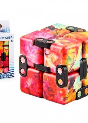Кубик антистресс Infinity Cube радужный (красный с синим)