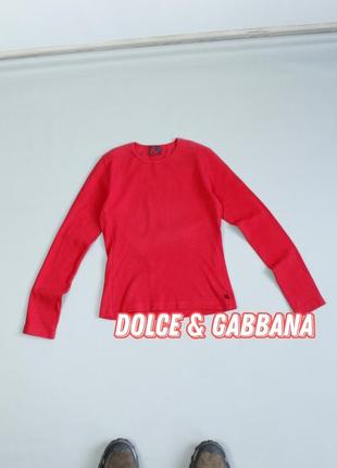 Dolce & gabbana джемпер приталенный женский красный свитер коф...