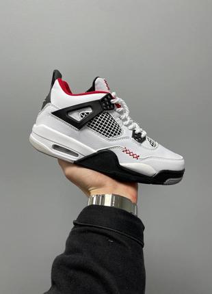 Кроссовки nike air jordan 4 chunky lace «white black’