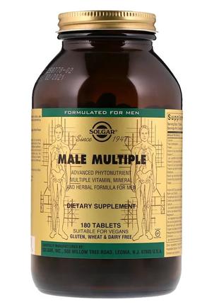 Мультивитамины для мужчин Solgar Male Multiple 180 таблеток