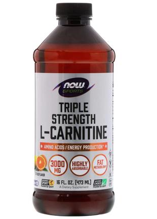 Жидкий L- Карнитин Now Foods L-Carnitine 3000 мг 473 мл (NF0064)