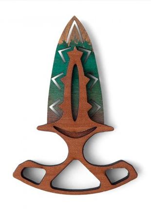 Дерев'яний тичковий ніж (зелений)