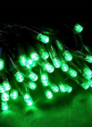 Світлодіодна гірлянда Led на 100 світлодіодів 8 м зелений дріт...