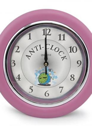 Часы идут в обратную сторону Anti-clock (розовый)