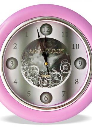 Часы с обратным ходом Anti-clock Ц012 (розовые)