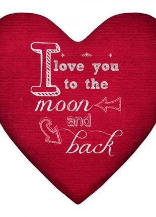 Подушка серце XXL I Love you to the moon and back