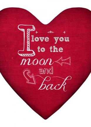 Подушка сердце XXL I Love you to the moon and back