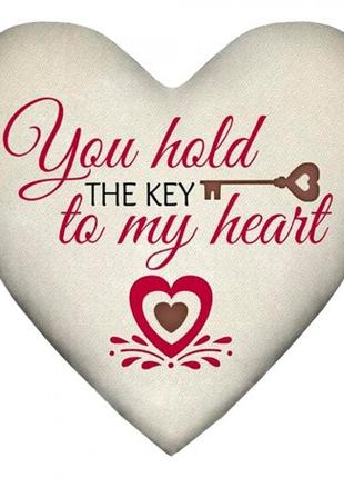 Подушка сердце Ключ к сердцу 15L099