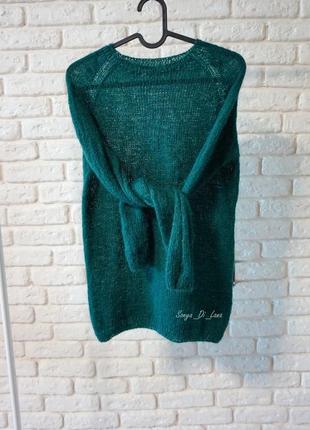 Изумрудный свитер с шикарным составом. италия