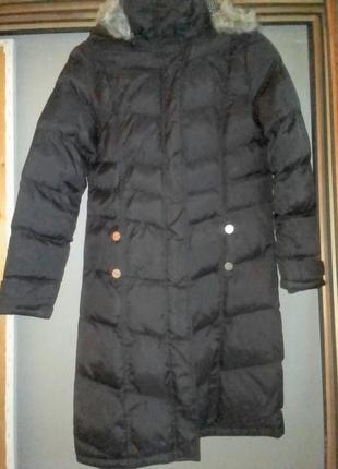 Пальто зимнее бренда primark denim co,черное, размер s(44-46)