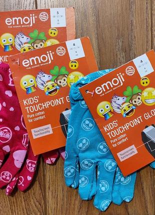 Тоненькі дитячі рукавички з тачскрін,сенсорні,emoji