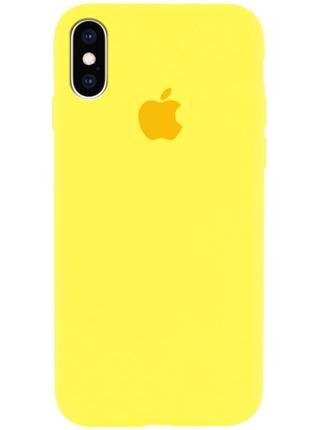 Защитный чехол на Iphone X желтый / Yellow Silicone Case Full ...