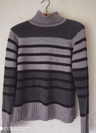 Женский теплый серый свитер в полоску Dorothy  Perkins p14(48-50)