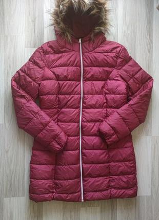 Жіноче тепле демісезонне пальто esmara, розмір s(36/38), бордовий