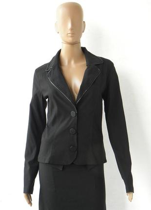 Пиджак черного цвета без подкладки 42-44 размеры (36-38 еврора...