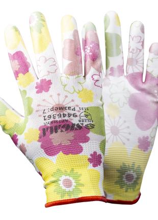 Перчатки с ПУ покрытием (размер 7, белые, манжет) TM SIGMA