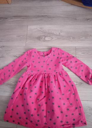Теплое нарядное платье на девочку 3-4 лет