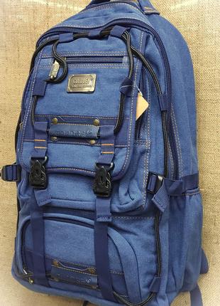 Рюкзак большой прочный синий вместительный Goldbe 50*32*17