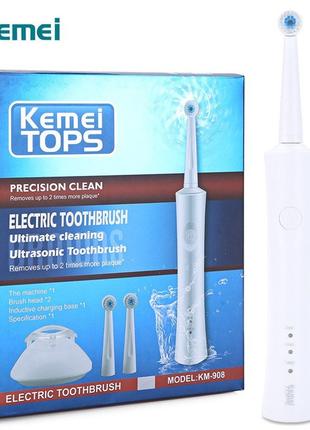 Аккумуляторная электрическая зубная щетка Kemei KM 908