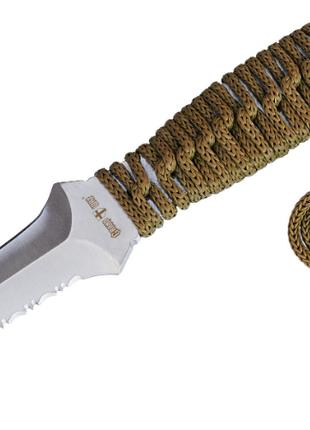 Нож для метания металл + плетеный шнур на рукояти лезвие заточ...