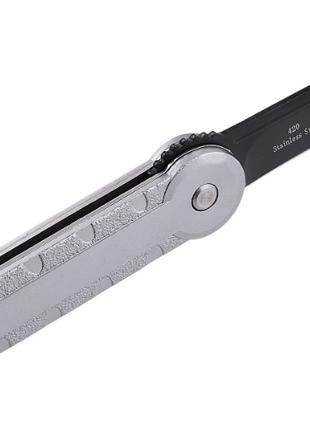 Нож складной с рукоятью ножа из стальных пластин с алюминиевым...