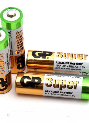 Батарейка пальчиковая GP Super alkaline (AA, LR06)