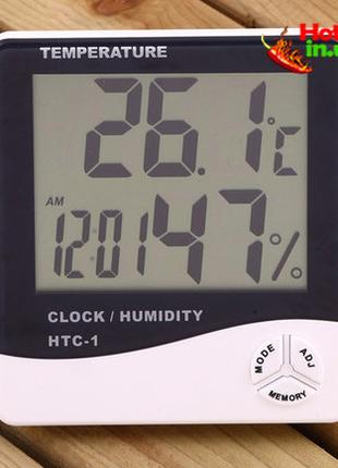 Часы Термометр Гигрометр HTC-1 3в1