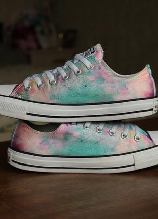 Кеды converse all star splatter galaxy watercolor satin low top