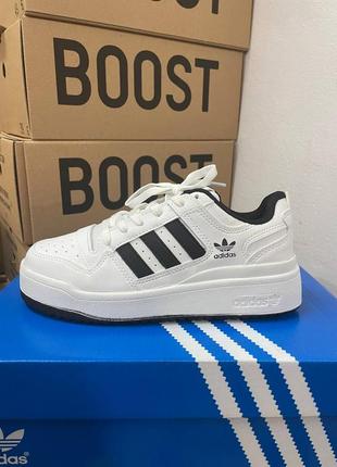 Женские кроссовки демисезон adidas forum 1 low white black