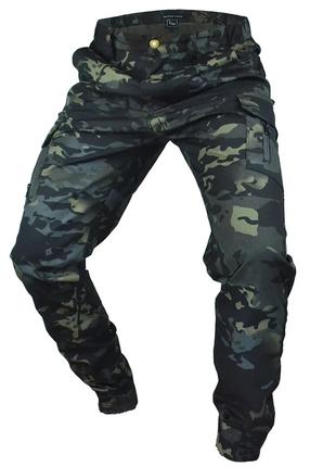 Тактические камуфляжные штаны джогеры мотозащита XXL