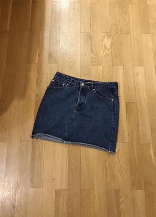 Джинсовая юбка bikbok (m; джинсовая юбка)