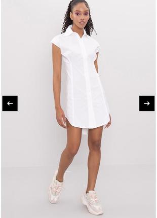 Платье - рубашка белого цвета