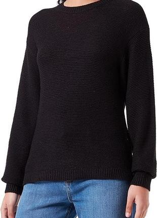 Легкий черный вязаный свитер на весну от jjxx