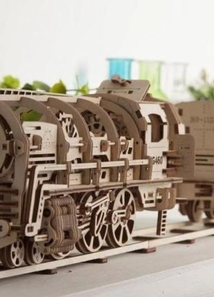 Механический 3d пазл ugears "локомотив"