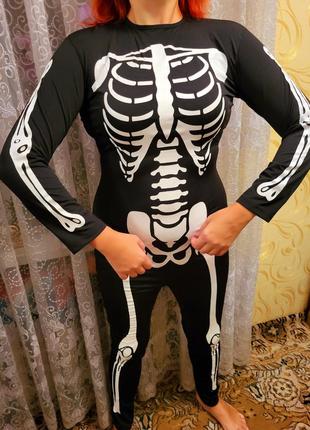 Костюм скелет на хеллоуин
