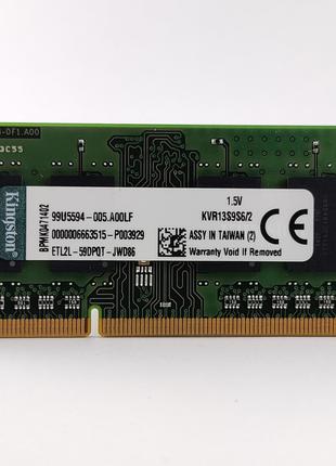 Оперативная память для ноутбука SODIMM Kingston DDR3 2Gb 1333M...
