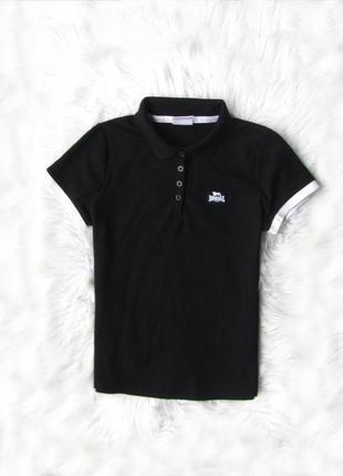 Черная футболка поло тенниска lonsdale