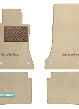 Двухслойные коврики Sotra Premium Beige для Mercedes-Benz CLS-...