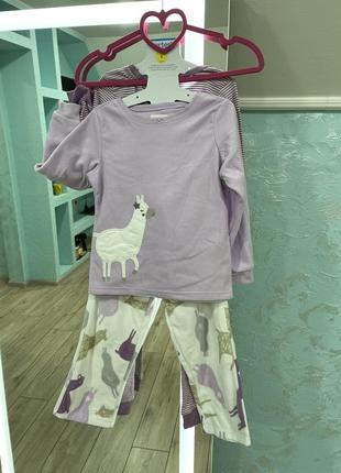 Фирменная пижама carter's, 4 в 1, комплект из двух пижам – фли...